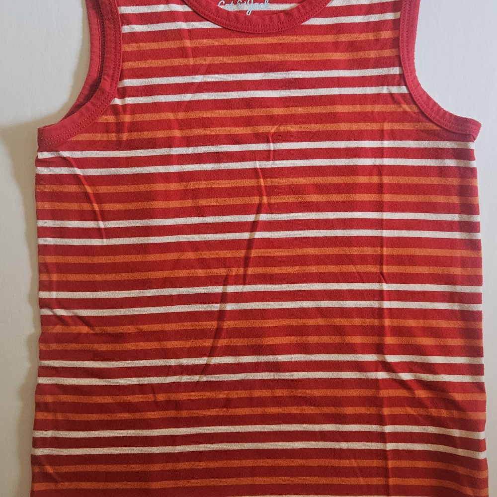 Cat & Jack Striped Red Kids Tank Top